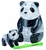 3D Crystal Puzzle - 2 Pandas