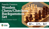 3 in 1 - Chess Checkers Backgammon - 30cm-chess-The Games Shop