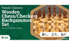 3 in 1 - Chess Checkers Backgammon - 40cm-chess-The Games Shop