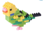 Nanoblock - Small Green Opaline Budgerigar-construction-models-craft-The Games Shop