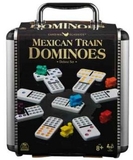 Dominoes- Mexican Train Double 12 Aluminium Case (Cardinal)-traditional-The Games Shop