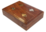 Card Box - Single Deck Wood with Brass Inlaid Card Suit Design