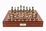 Chess Set - Bronze and Copper finish on Walnut finish shiny board