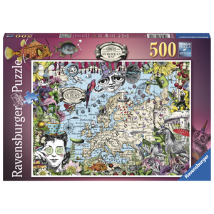 Ravensburger - 500 Piece - European Map Quirky Circus