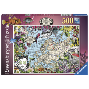 Ravensburger - 500 Piece - European Map Quirky Circus