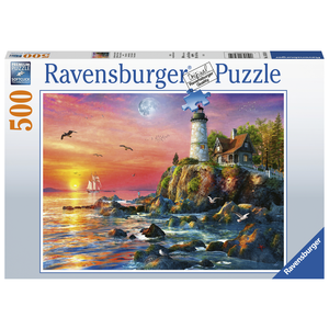 Ravensburger - 500 Piece - Lighthouse at Sunset