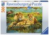 Ravensburger - 500 Piece - Lions in the Savannah-jigsaws-The Games Shop