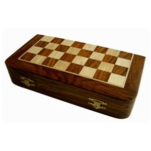 Chess Set - Wood 25cm magnetic folding with foam inserts