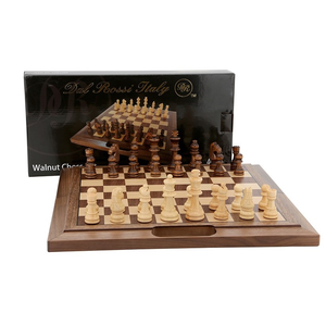 Chess Set - Walnut Folding 40cm