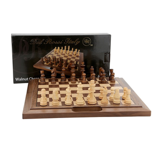 Chess Set - Walnut Folding 40cm