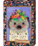Heye - 500 Piece Floral Friends - Hedgehog-jigsaws-The Games Shop