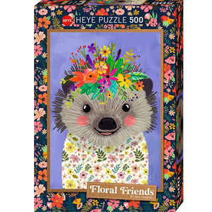 Heye - 500 Piece Floral Friends - Hedgehog