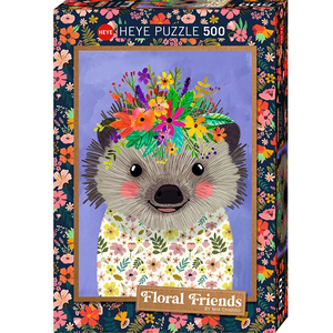 Heye - 500 Piece Floral Friends - Hedgehog