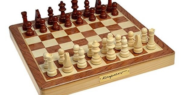 Merchant Ambassador: KASPAROV International Master Chess Set, Strategy  Game, Wooden Folding Chess Board with Magnetic Closure, Gold Finished  Kasparov