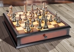 Chess Set - Kasparov Grandmaster Silver Bronze-chess-The Games Shop
