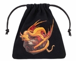 Q Workshop Dice Bag - Black Adorable Dragon-gaming-The Games Shop