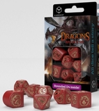 Q Workshop Dice - Dragons Red & Gold Modern-card & dice games-The Games Shop