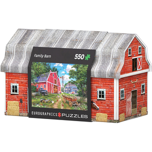 Eurographics - 550 Piece Family Farm Barn - Shaped Tin Box