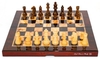 Chess Set - Timber Pieces on Mahagony Finish Folding Board-chess-The Games Shop