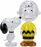 3D Crystal Puzzle - Snoopy & Charlie Brown-jigsaws-The Games Shop