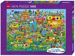 Heye - 1000 Piece - Burgerman Doodle Village-jigsaws-The Games Shop