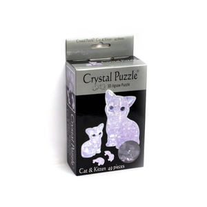 3D Crystal Puzzle - Cat & Kitten