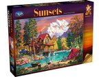 Holdson - 1000 Piece - Sunsets 4 Forest House-jigsaws-The Games Shop