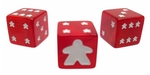 Meeple Dice Set (8) - Red-board games-The Games Shop