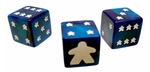 Meeple Dice Set (8) - Blue-board games-The Games Shop