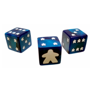 Meeple Dice Set (8) - Blue