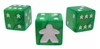 Meeple Dice Set (8) - Green-board games-The Games Shop