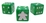 Meeple Dice Set (8) - Green