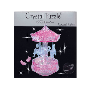 3d Crystal Puzzle - Pink Carousel