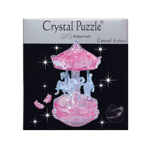 3d Crystal Puzzle - Pink Carousel