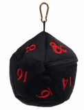 Dungeons and Dragons - Plush Dice Bag - Black & Red-board games-The Games Shop