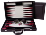 Backgammon - 15" deluxe Brown-traditional-The Games Shop
