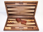 Backgammon - 19" Wooden set - Walnut Burl-traditional-The Games Shop