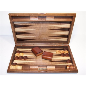 Backgammon - 19" Wooden set - Walnut Burl