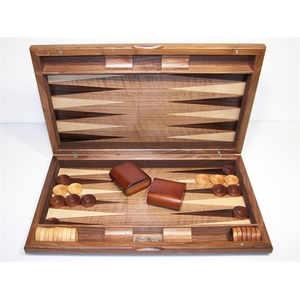 Backgammon - 19" Wooden set - Walnut Burl