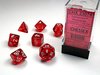 Chessex Dice - Polyhedral Set (7) - Translucent Red/White-gaming-The Games Shop