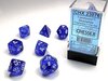 Chessex Dice - Polyhedral Set (7) - Translucent Blue/White-gaming-The Games Shop