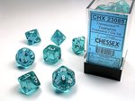 Chessex Dice - Polyhedral Set (7) - Translucent Teal/White-gaming-The Games Shop