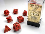 Chessex Dice - Polyhedral Set (7) - Speckled Fire-gaming-The Games Shop