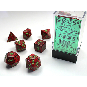 Chessex Dice - Polyhedral Set (7) - Speckled strawberry