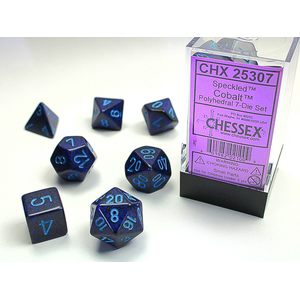 Chessex Dice - Polyhedral Set (7) - Speckled COBALT