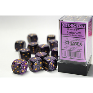CHESSEX DICE - 16MM D6 (12) SPECKLED HURRICANE