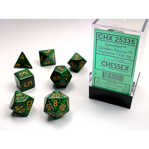 CHESSEX DICE - Speckled® Polyhedral Set (7) - (SPECKLED) (GOLDEN RECON)