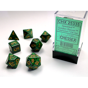CHESSEX DICE - Speckled® Polyhedral Set (7) - (SPECKLED) (GOLDEN RECON)