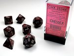CHESSEX DICE - POLYHEDRAL SET (7) - SPECKLED SILVER VOLCANO-gaming-The Games Shop
