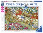 Ravensburger - 1000 Piece - Floral Mushroom Houses-jigsaws-The Games Shop